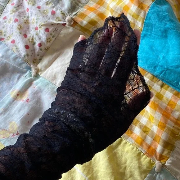 vintage lipservice spider mesh midi goth dress - Picture 3 of 4